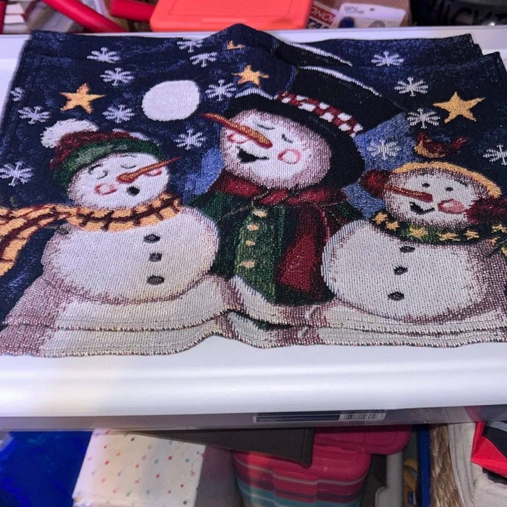 🎄Set of 4 Holiday placemats